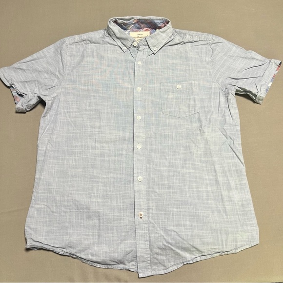 Weatherproof Vintage Other - Original Weatherproof Vintage Mens Blue Button Up Short Sleeve Shirt Size Large